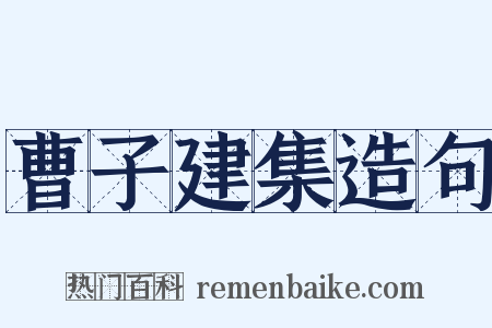 曹子建集造句是什么意思的图片